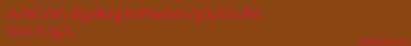 HellifaDemo Font – Red Fonts on Brown Background