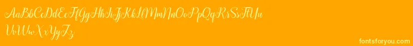 HellifaDemo Font – Yellow Fonts on Orange Background