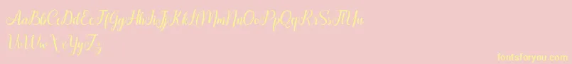 HellifaDemo Font – Yellow Fonts on Pink Background