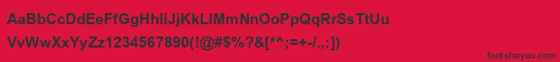 BrowalliaupcBold Font – Black Fonts on Red Background