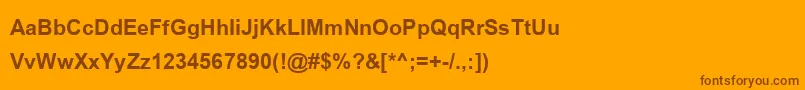 BrowalliaupcBold Font – Brown Fonts on Orange Background