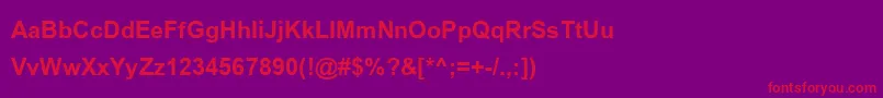 BrowalliaupcBold Font – Red Fonts on Purple Background