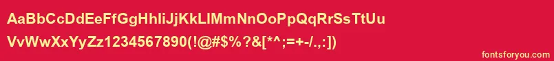 BrowalliaupcBold Font – Yellow Fonts on Red Background