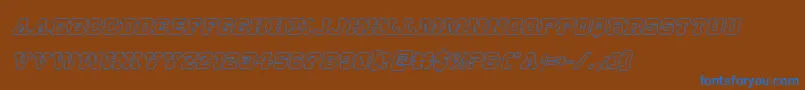 Шрифт Usmarshalshadowital – синие шрифты на коричневом фоне