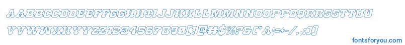 Шрифт Usmarshalshadowital – синие шрифты на белом фоне