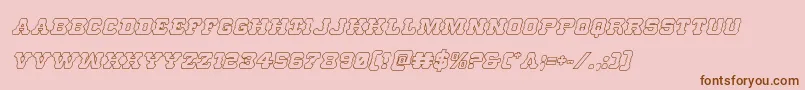Шрифт Usmarshalshadowital – коричневые шрифты на розовом фоне
