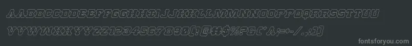 Usmarshalshadowital-fontti – harmaat kirjasimet mustalla taustalla
