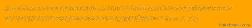 Шрифт Usmarshalshadowital – серые шрифты на оранжевом фоне