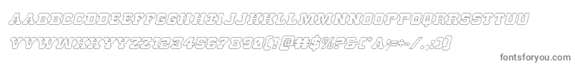 Usmarshalshadowital-fontti – harmaat kirjasimet valkoisella taustalla