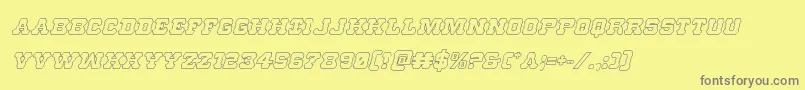 Шрифт Usmarshalshadowital – серые шрифты на жёлтом фоне