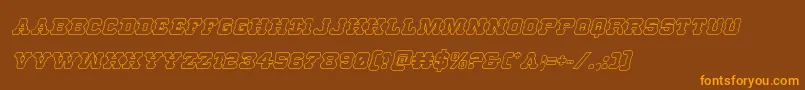 Usmarshalshadowital Font – Orange Fonts on Brown Background