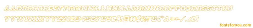 Usmarshalshadowital-fontti – oranssit fontit valkoisella taustalla