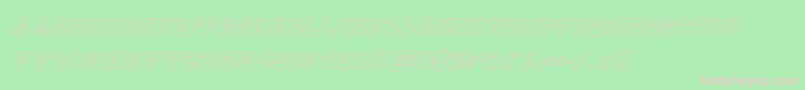 フォントUsmarshalshadowital – 緑の背景にピンクのフォント