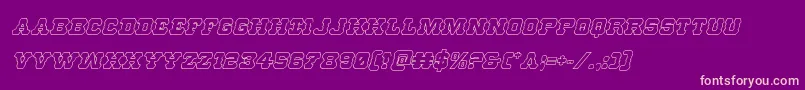 Шрифт Usmarshalshadowital – розовые шрифты на фиолетовом фоне