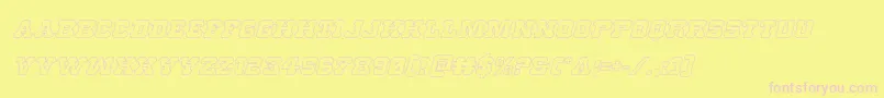 Usmarshalshadowital Font – Pink Fonts on Yellow Background