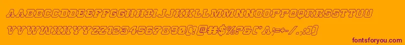 Шрифт Usmarshalshadowital – фиолетовые шрифты на оранжевом фоне