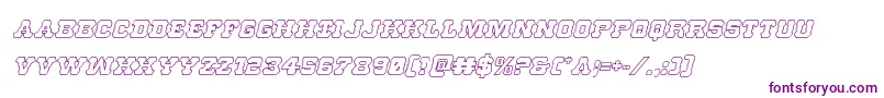 Шрифт Usmarshalshadowital – фиолетовые шрифты на белом фоне