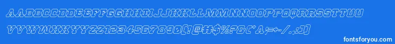 Usmarshalshadowital-fontti – valkoiset fontit sinisellä taustalla