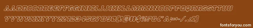 Шрифт Usmarshalshadowital – белые шрифты на коричневом фоне