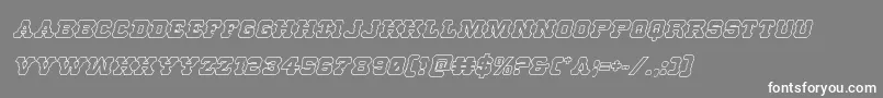 フォントUsmarshalshadowital – 灰色の背景に白い文字
