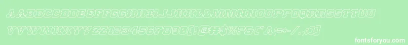 フォントUsmarshalshadowital – 緑の背景に白い文字