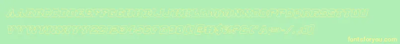 Usmarshalshadowital Font – Yellow Fonts on Green Background