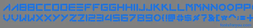 フォントLoxo – 灰色の背景に青い文字