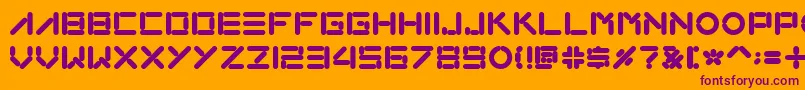 Loxo Font – Purple Fonts on Orange Background