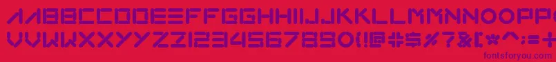 Loxo Font – Purple Fonts on Red Background