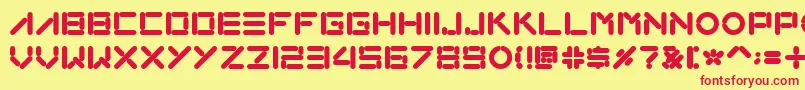 Loxo Font – Red Fonts on Yellow Background