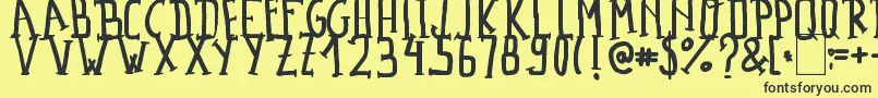 Fonte MadalenLetter – fontes pretas em um fundo amarelo