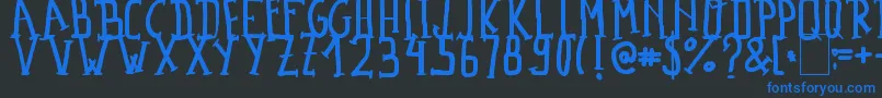 MadalenLetter Font – Blue Fonts on Black Background