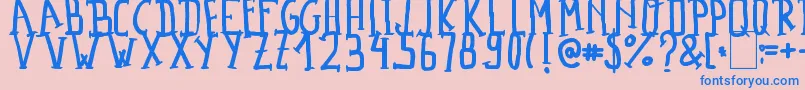 MadalenLetter Font – Blue Fonts on Pink Background