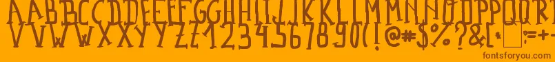MadalenLetter Font – Brown Fonts on Orange Background