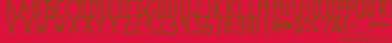 Police MadalenLetter – polices brunes sur fond rouge