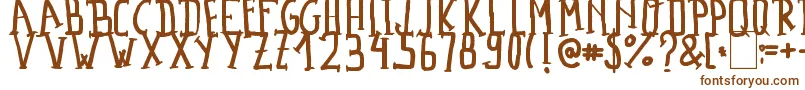 MadalenLetter Font – Brown Fonts on White Background