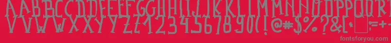 MadalenLetter Font – Gray Fonts on Red Background