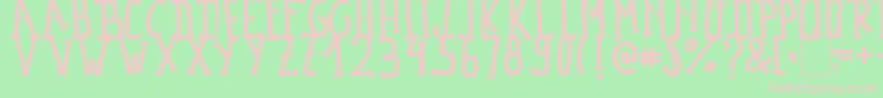 フォントMadalenLetter – 緑の背景にピンクのフォント