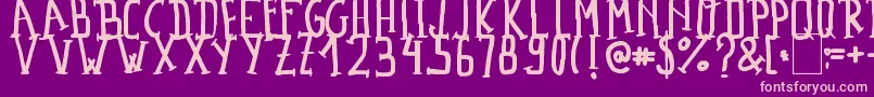 MadalenLetter Font – Pink Fonts on Purple Background