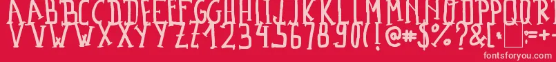 MadalenLetter Font – Pink Fonts on Red Background