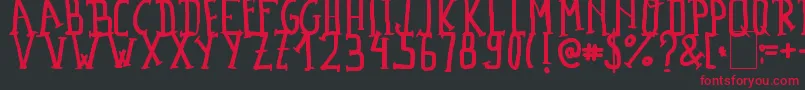 MadalenLetter Font – Red Fonts on Black Background