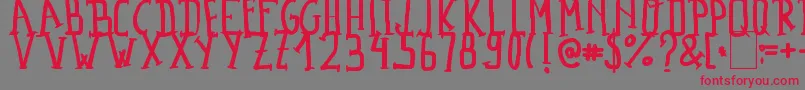 MadalenLetter Font – Red Fonts on Gray Background