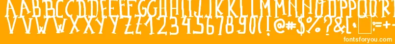 fuente MadalenLetter – Fuentes Blancas Sobre Fondo Naranja