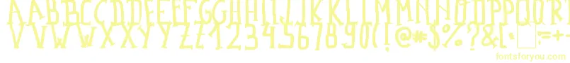 MadalenLetter Font – Yellow Fonts on White Background
