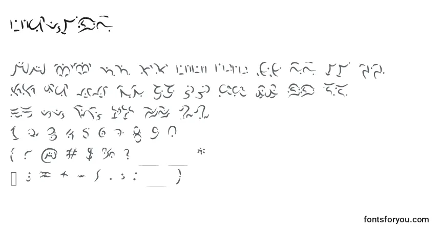 A fonte Elvish – alfabeto, números, caracteres especiais