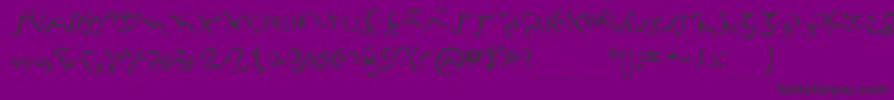 Elvish Font – Black Fonts on Purple Background