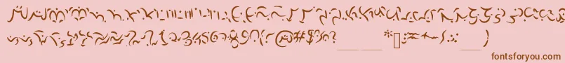 Elvish Font – Brown Fonts on Pink Background