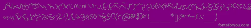Weitere Informationen zur Elvish-Schriftart Elvish-Schriftart – Graue Schriften auf violettem Hintergrund