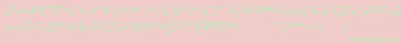 Elvish Font – Green Fonts on Pink Background