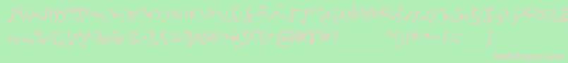 Elvish Font – Pink Fonts on Green Background